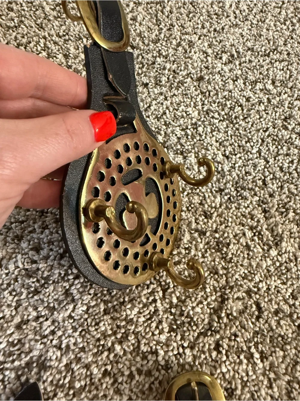Big Brass Horse Medallions with Hooks